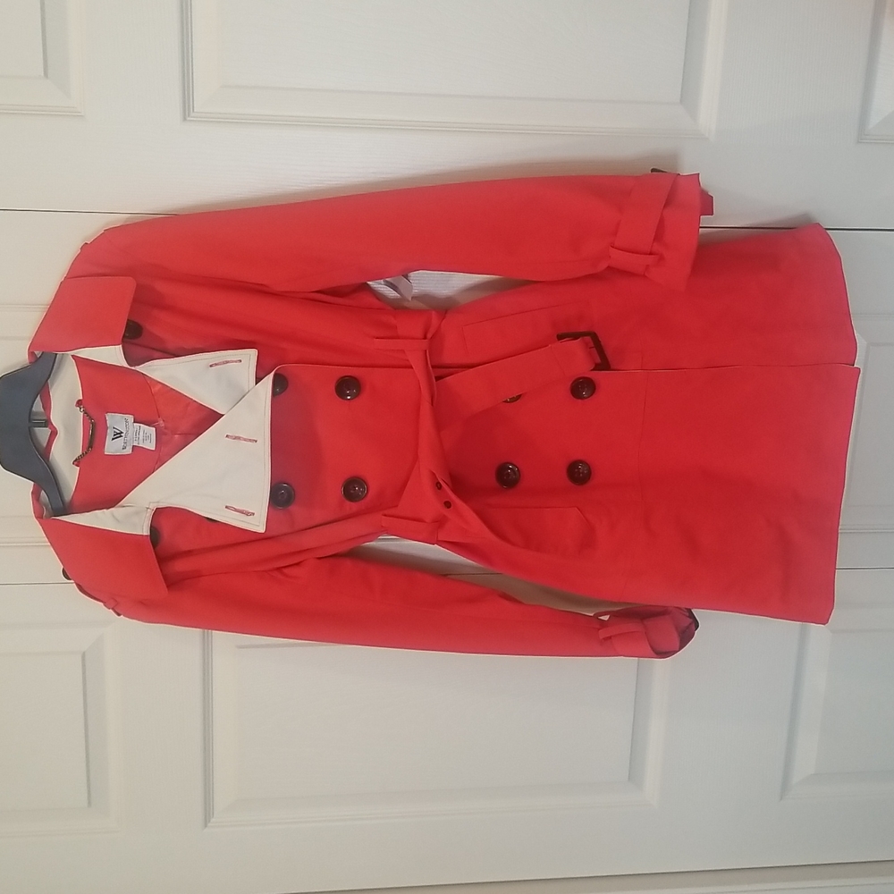 Worthington Orange Trench Coat Sz XL